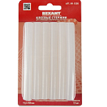 Клеевые стержни REXANT, Ø11 мм, 100 мм, прозрачные, 12 шт., блистер