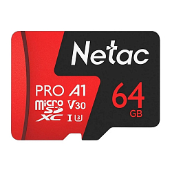 Micro SD 64GB Netac P500 Extreme Pro Class 10 UHS-I A1 V30
