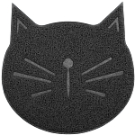 Коврик 2-в-1 под миску/туалет животных 38×38 см серый