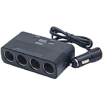 Разветвитель прикуривателя OLESSON 2014 (4 выхода + 1USB + 1Type ) чёрный