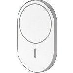 Беспроводное ЗУ 15W форма овал + Автомобильный держатель магнитный белый