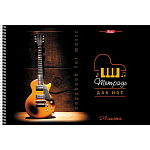 Тетрадь для нот 24л., А4, на спирали Hatber "Музыка вечера", со справ.инф., гориз. 24ТдН4Всп_18960