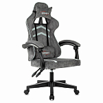 Кресло компьютерное BRABIX Shooter GM-123, 2 подушки, ткань, серое, light 19/28, 533192