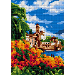 Алмазная мозаика Озеро в Швейцарии 21 × 30 см (полное заполнение)