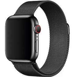 Металлический ремешок NONAME на Apple Watch (38/41mm), миланская петля, чёрный