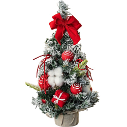 Искусственная ёлка настольная «Сюрприз в мешочке» 41×22 см, красный