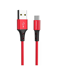 Кабель USB <--> microUSB  1.0м BOROFONE BX20 Enjoy красный