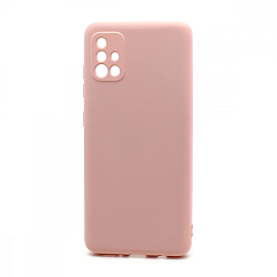 Силиконовый чехол SILICONE CASE New ERA для Samsung Galaxy A51 светло розовый