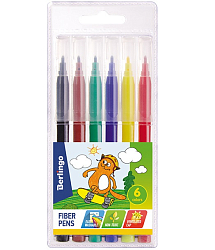 Фломастеры Berlingo "Жил-был кот", 06цв., смываемые, блистер WP00606