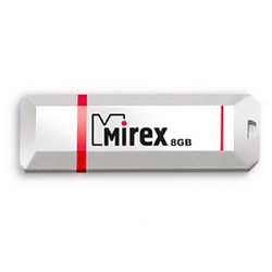 USB  8Gb Mirex Knight белый (ecopack)