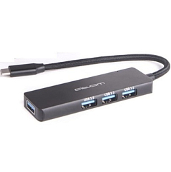 USB-Хаб АТОМ Type-C 3.1,  4 порта, черный