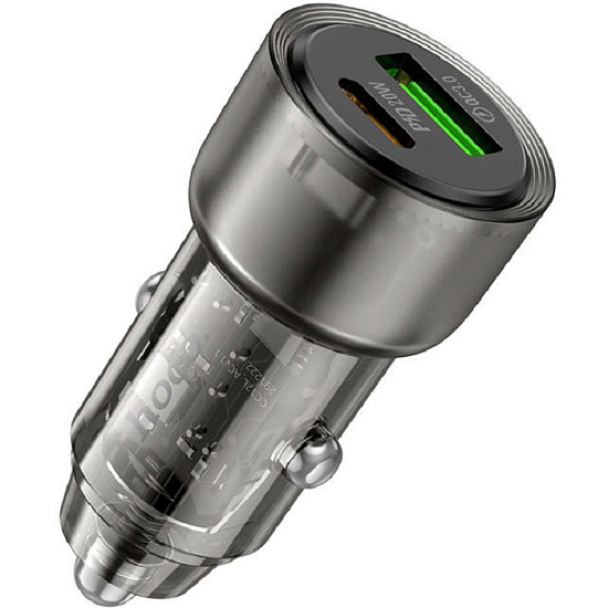 Авто ЗУ 1USB/1Type-C HOCO Z52 Spacious, черный, 38W, PD38W + QC3.0