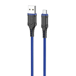 Кабель USB <--> microUSB  1.0м BOROFONE BX67 синий