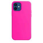 Задняя накладка SILICONE CASE для iPhone 12 mini розовый неон (не оригинал)