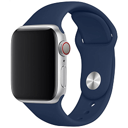 Силиконовый моно-ремешoк NONAME для Apple Watch 42/44mm (165mm) тёмно-синий