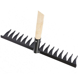 Грабли стальные, 1300 мм, 16 витых зубьев, деревянный черенок// Сибртех 61763