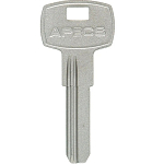 Заготовка ключа APECS AP-1D_K-M1 2 паза (27,5*8,8*2,4) бронь Китай