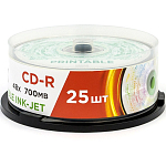 Диск CD-R MIREХ 48Х 700МБ для печати Cake-box-25 (25/300)