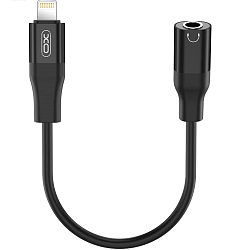 Переходник Jack3.5 >--> Lightning XO NB181A, для наушников, чёрный