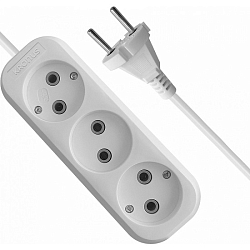Сетевой удлинитель 10.0м KRONUS KRS-04-0002, 3 розетки, 10А/2,2кВт б/з, ПВС 2х1,0