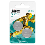 Элемент питания MIREX CR2032 BL-2 (2/80/480)