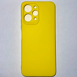 Задняя накладка Мобилис для Xiaomi Redmi 12, желтый , матовая с защитой камеры