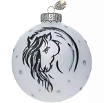 Шар "Лошадь контурная", 65 мм., в подарочной упаковке, КУ-65-254039