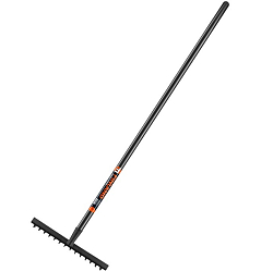 Грабли стальные FINLAND 1705-ч, 390х1380 мм, 14 зубьев, деревянный черенок