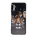 Задняя накладка GRESSO. Коллекция Тигр 3 для Samsung Galaxy M52 черный