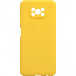 Задняя накладка ZIBELINO Soft Matte для Xiaomi Poco X3/X3 Pro (желтый) защита камеры