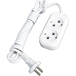 Сетевой удлинитель  7м ДЖЕТТ 2 розетки б/з 10А [ПВС] РС-2