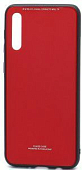 Силиконовый чехол NONAME для Samsung Galaxy A50 красный со стеклянной вставкой