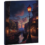 Алмазная вышивка с частичным заполнением на холсте «Город», 30 х 40 см