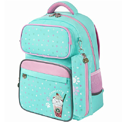 Рюкзак ЮНЛАНДИЯ COMPLETE с пеналом в комплекте, эрго-спинка, Yummy cat, 42х29х14 см, 270663