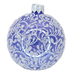 Шар "Вьюнок-веточка морозная" (сиреневый), 65мм, в подарочной упаковке КУ-65-18470/8