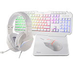 Набор Smartbuy F10 белый (SBC610GW) (клавиатура+мышь+гарнитура+коврик)