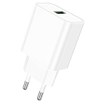 Сетевое ЗУ 1USB 2.1A BOROFONE BA72A, белый, microUSB, 18Вт