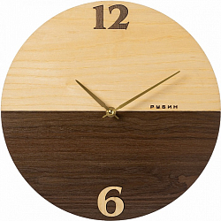 Часы настенные РУБИН "Горизонт", деревянные, d=30 см, (3032-001)