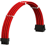 Удлинитель кабеля БП для видеокарты GPU 6+2 pin в оплетке Rock Light, красный