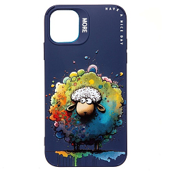 Задняя накладка SC335 для iPhone 11 (овечка) (dark blue) (227086)