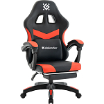 Кресло игровое DEFENDER Runa PRO черный/крас, PU, класс2