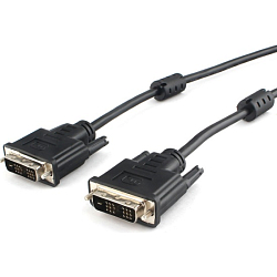 Кабель DVI-D <--> DVI-D  3.0м CABLEXPERT CC-DVIL-BK-10, черный, экран, феррит.кольца, CCS,