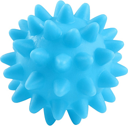 Игрушка пищащая "Мяч с шипами" для собак, 6,5 см, голубая 7159728