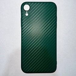 Силиконовый чехол CARBON для iPhone XR (2018) зеленый
