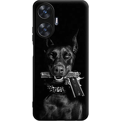 Силиконовый чехол DF для Realme C55 DF rmCase-32 (black) Art035
