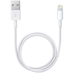 Кабель USB <--> Lightning  1.0м NONAME белый, в техпаке