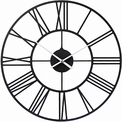 Часы настенные РУБИН "Классика", из металла, d=40 см, открытая стрелка, чёрный (4004-001)