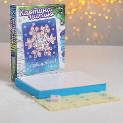 Набор для творчества «Новогодняя снежинка», светится в темноте, стринг-арт