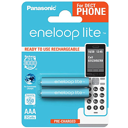 Аккумулятор PANASONIC R03 eneloop lite BK-4LCCE/2DE DECT BL-2 (550mAh) (2/20/240)