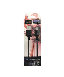 Кабель USB <--> Type-C  1.0м FAISON HX14 ALUM ткань, чёрный